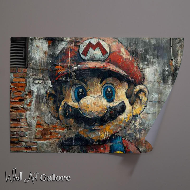 Buy Unframed Poster : (Painted street art mario graffiti style)
