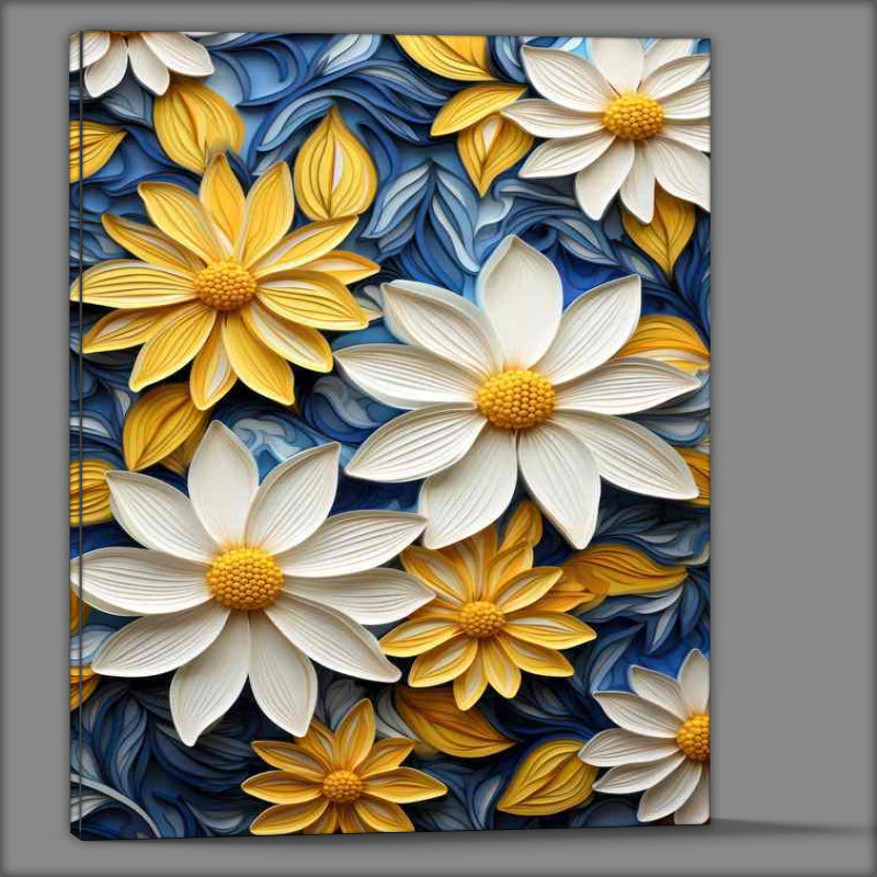 Buy Canvas : (wirling Petals Floral Abstracts Unleashed)