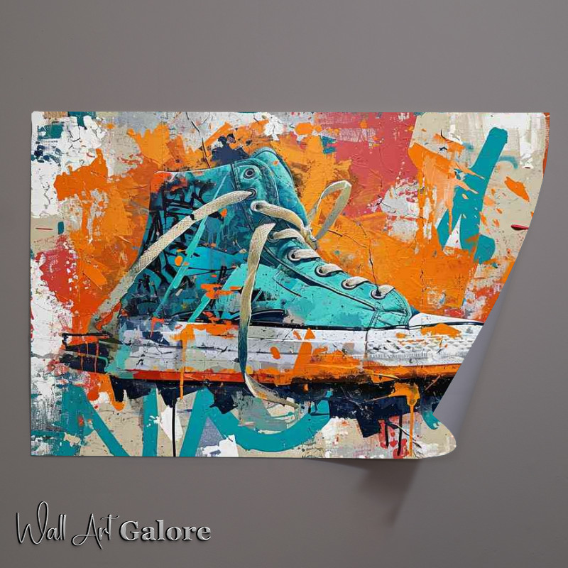 Buy Unframed Poster : (Painted street art sneekers)