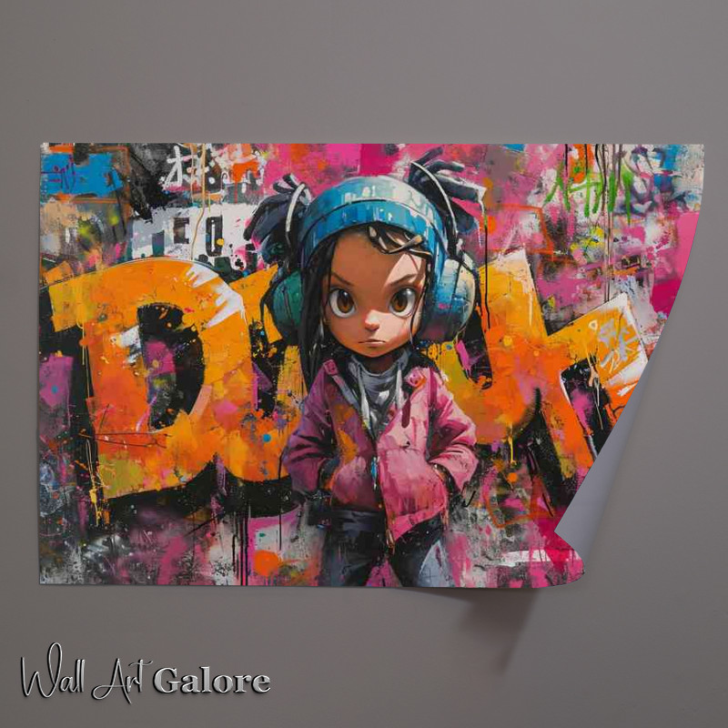 Buy Unframed Poster : (Person on a wall covered in graffiti)