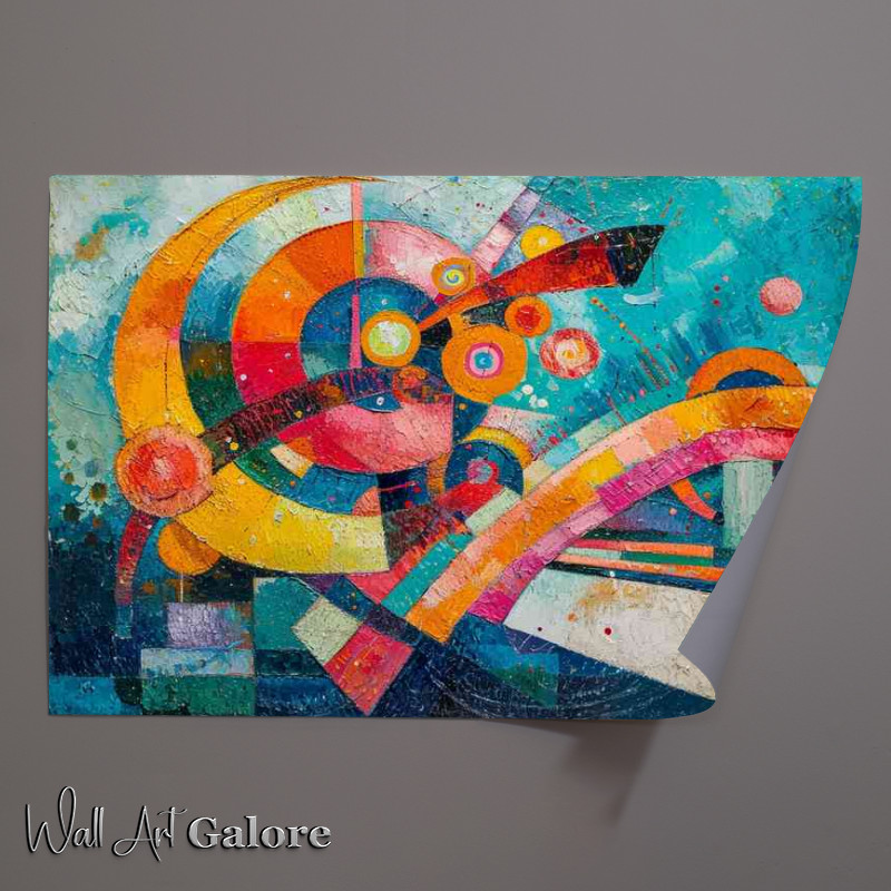 Buy Unframed Poster : (Red green blue orange abstract style)