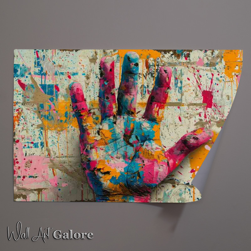 Buy Unframed Poster : (The hand of graffiti on a wall)
