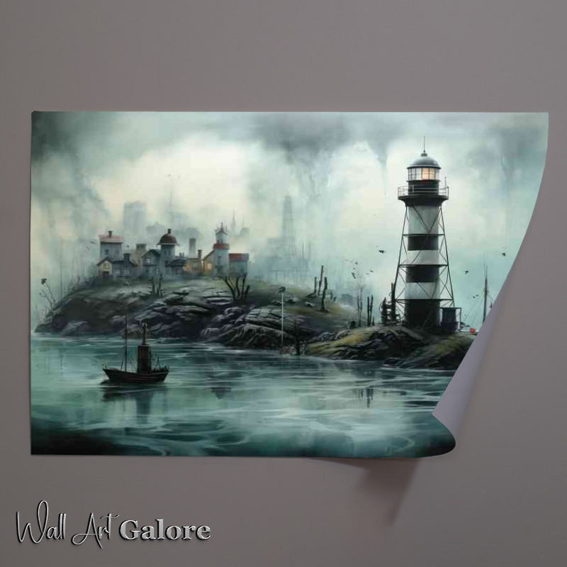 Buy Unframed Poster : (The little island where the lighthouse sits)