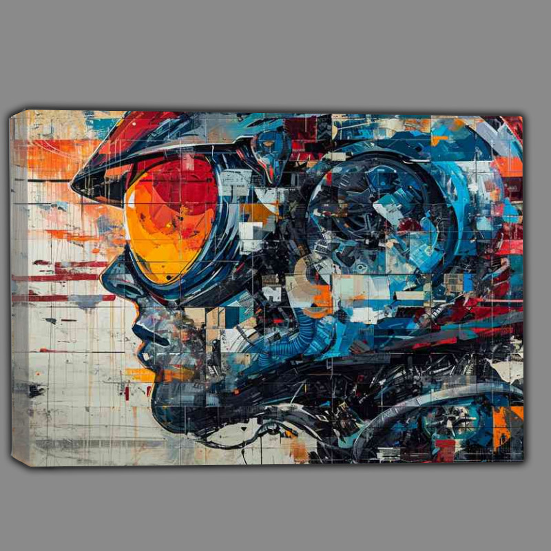 Buy Canvas : (The mans helmet painted art)
