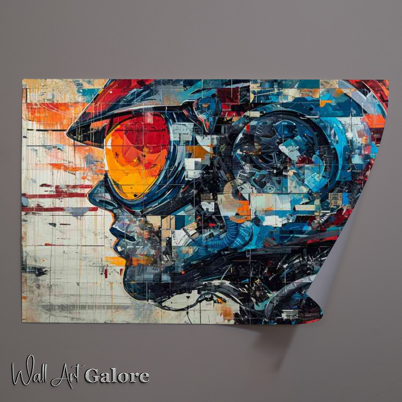 Buy Unframed Poster : (The mans helmet painted art)