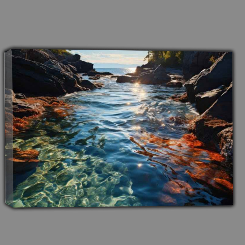 Buy Canvas : (Ocean tide coming in to the lakes)