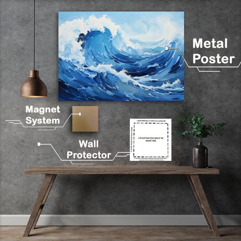 Buy Metal Poster : (Rough seas with bigh swells)