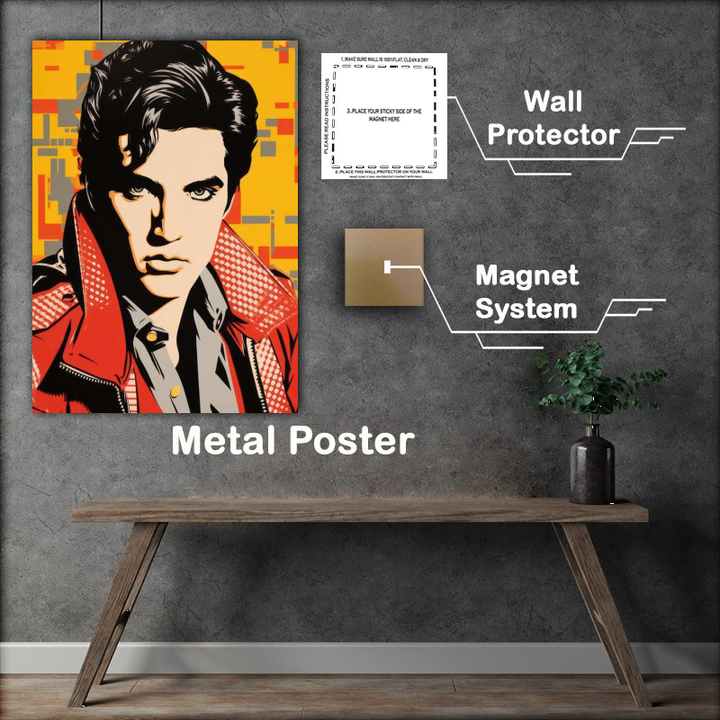 Buy Metal Poster : (Elvis Presley pop art)