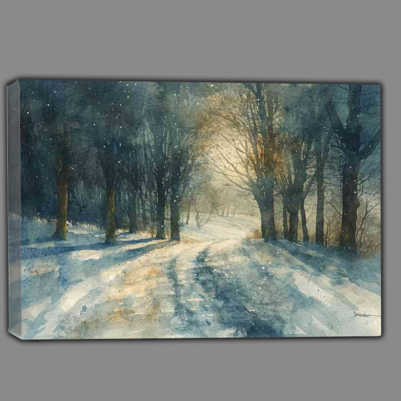 Buy Canvas : (Painting in winter in the woods)