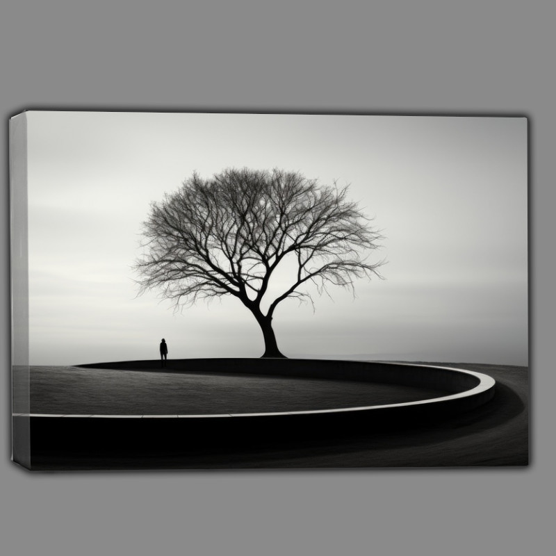 Buy Canvas : (Serenity Tree black and white)