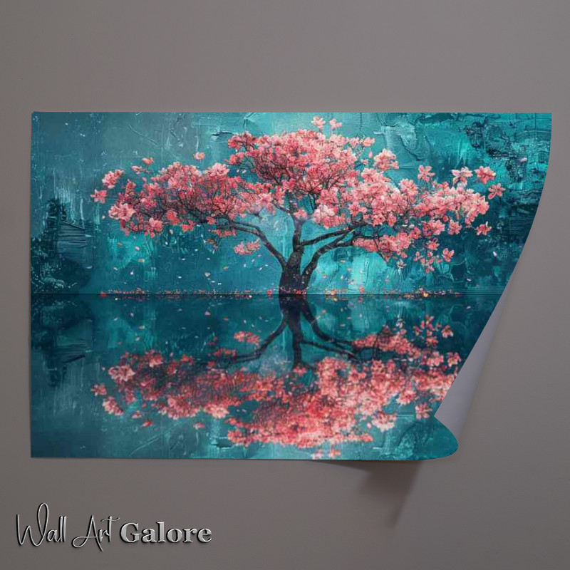 Buy Unframed Poster : (The Reflection of a single tree in the water)