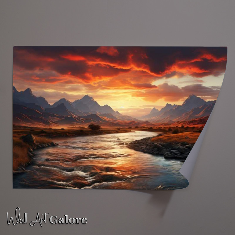 Buy Unframed Poster : (River flowing through the continents)