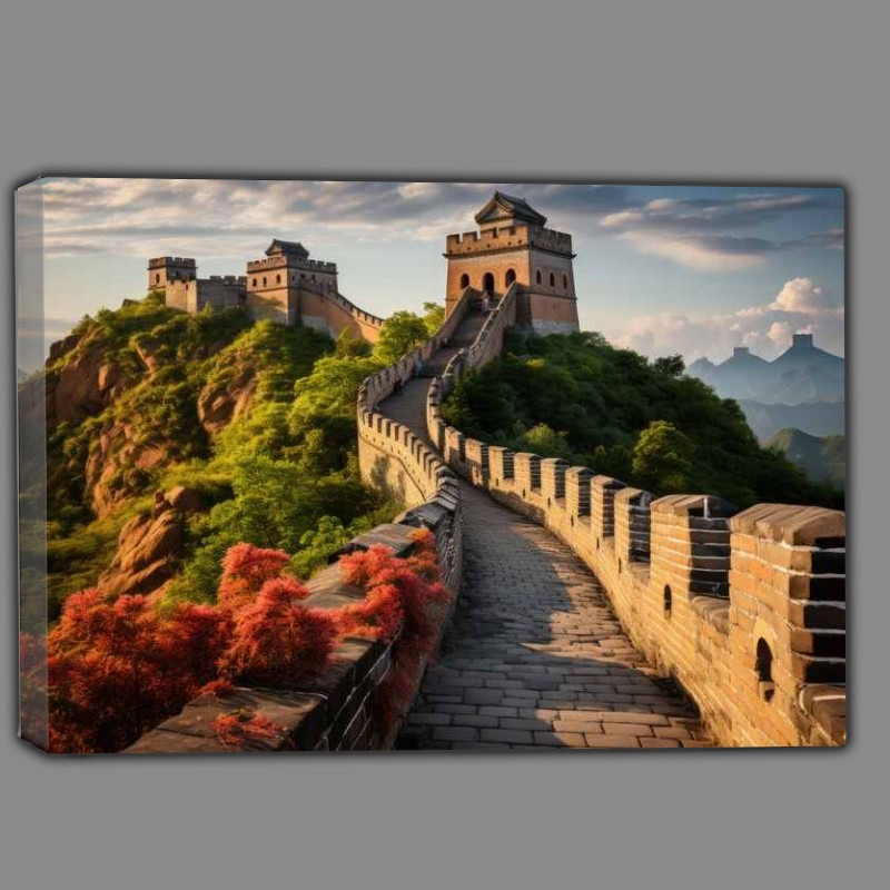 Buy Canvas : (Autumn colours on the Great Wall Of China)