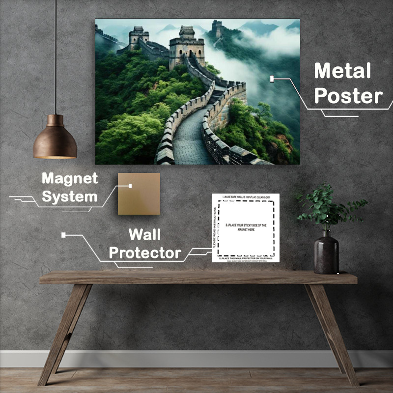 Buy Metal Poster : (Great Wall of China nice clean lines)