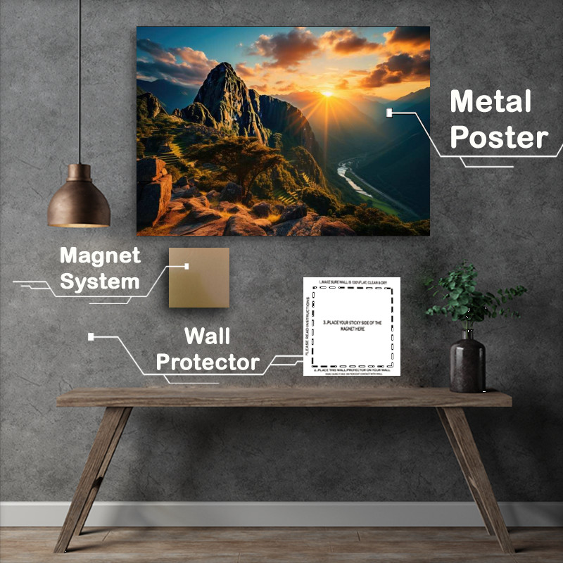 Buy Metal Poster : (Machu Picchu in vibrant colours)