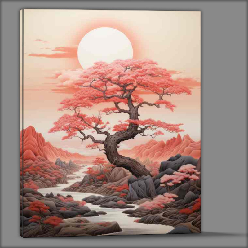 Buy Canvas : (Beneath the Cherry Blossoms Japans Mountainous Beauty)