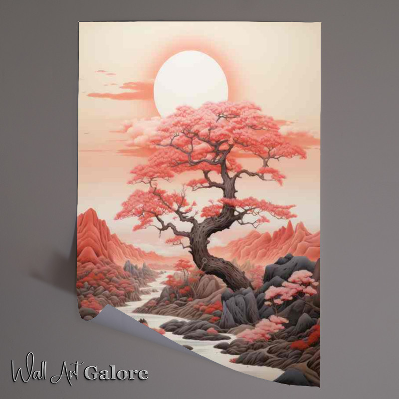 Buy Unframed Poster : (Beneath the Cherry Blossoms Japans Mountainous Beauty)