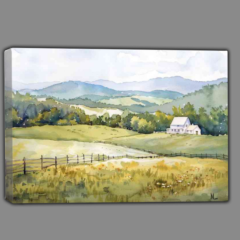 Buy Canvas : (Farm in the distance rolling hills)