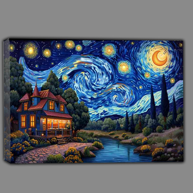 Buy Canvas : (Painted style of starry night)
