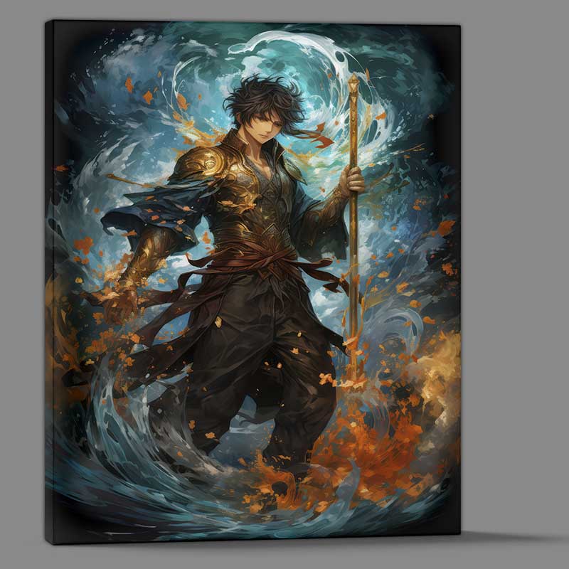 Buy Canvas : (Anime character in the water holding a sword)
