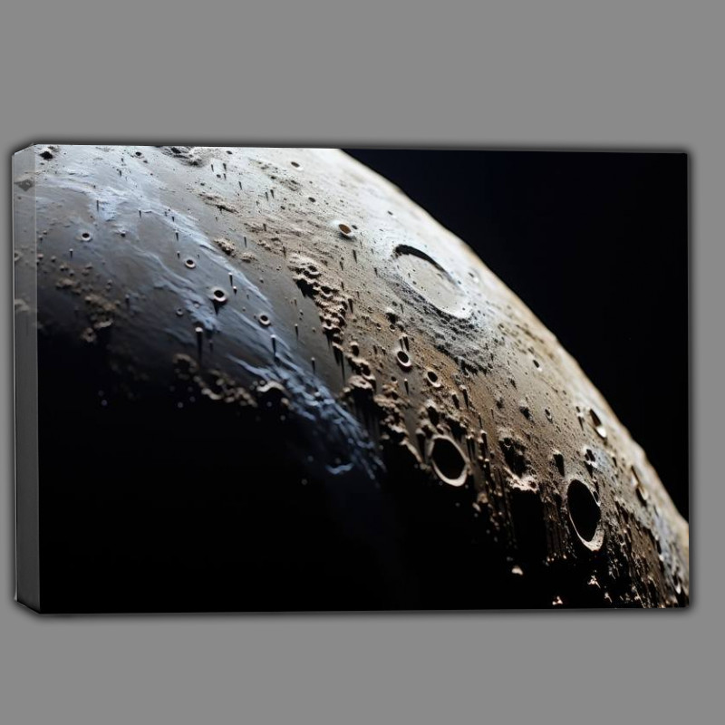 Buy Canvas : (Darkside of the moon with crators)
