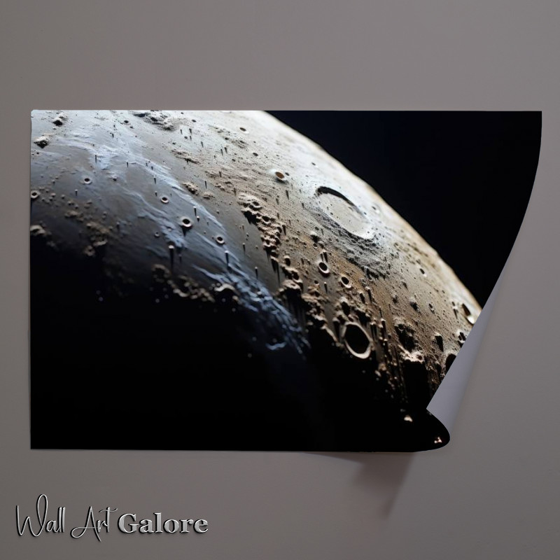 Buy Unframed Poster : (Darkside of the moon with crators)