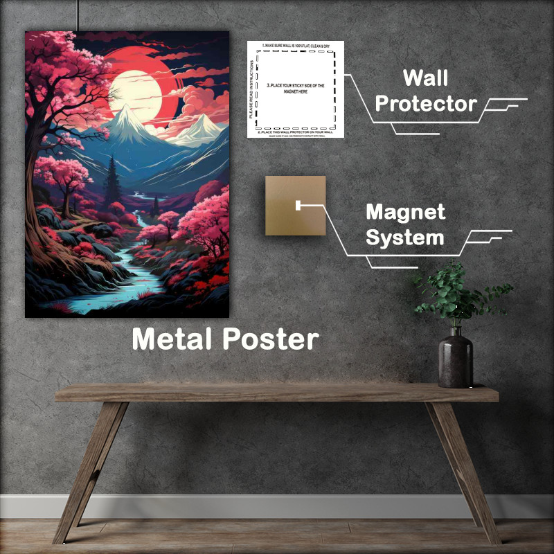 Buy Metal Poster : (Blooms Breezes and Brooks Exploring Japanese Nature)
