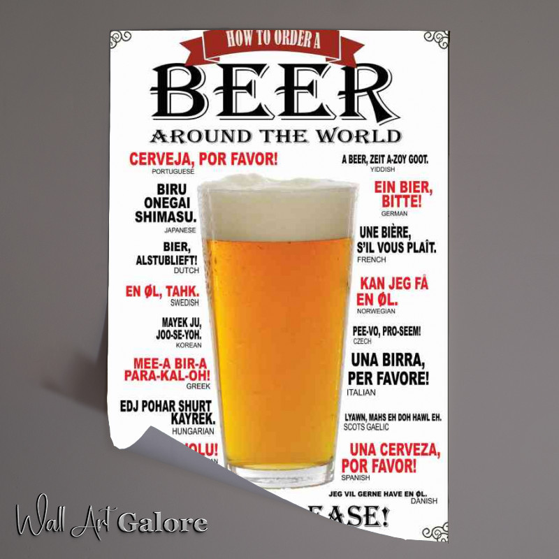 Buy Unframed Poster : (Beer all around the world)