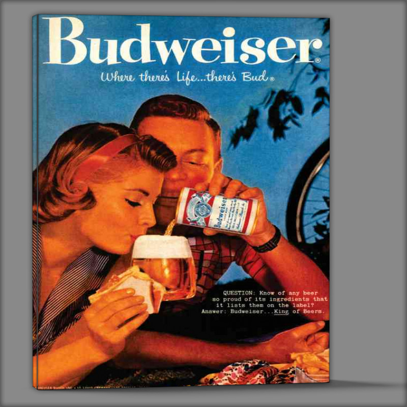 Buy Canvas : (Bud the evening drink)