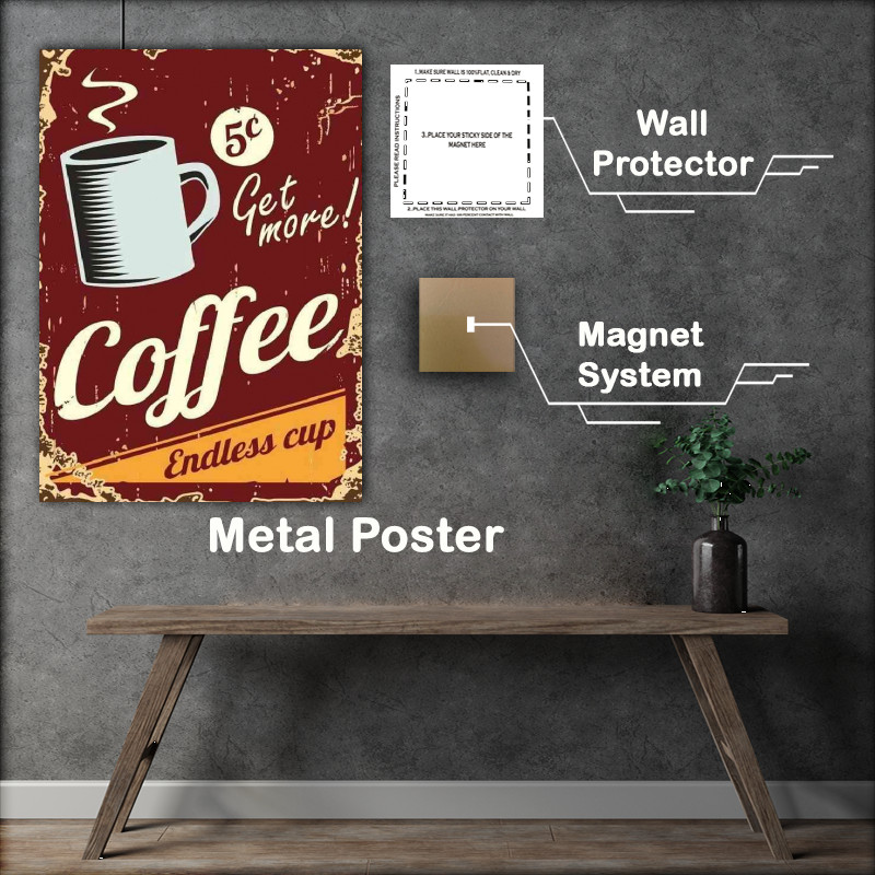 Buy Metal Poster : (Endless coffee)