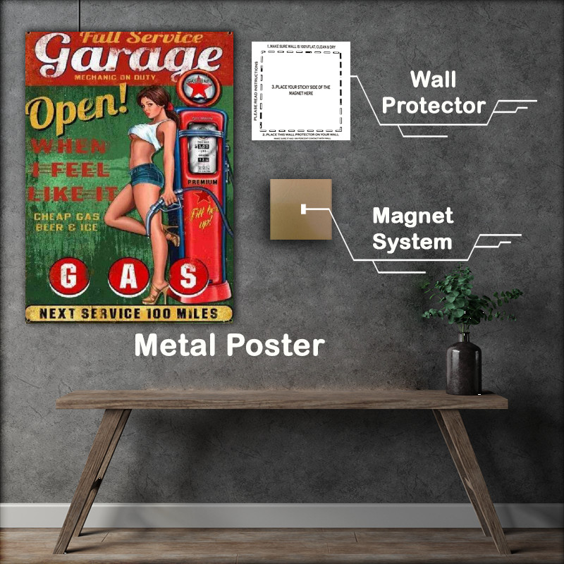 Buy Metal Poster : (Full service garage)