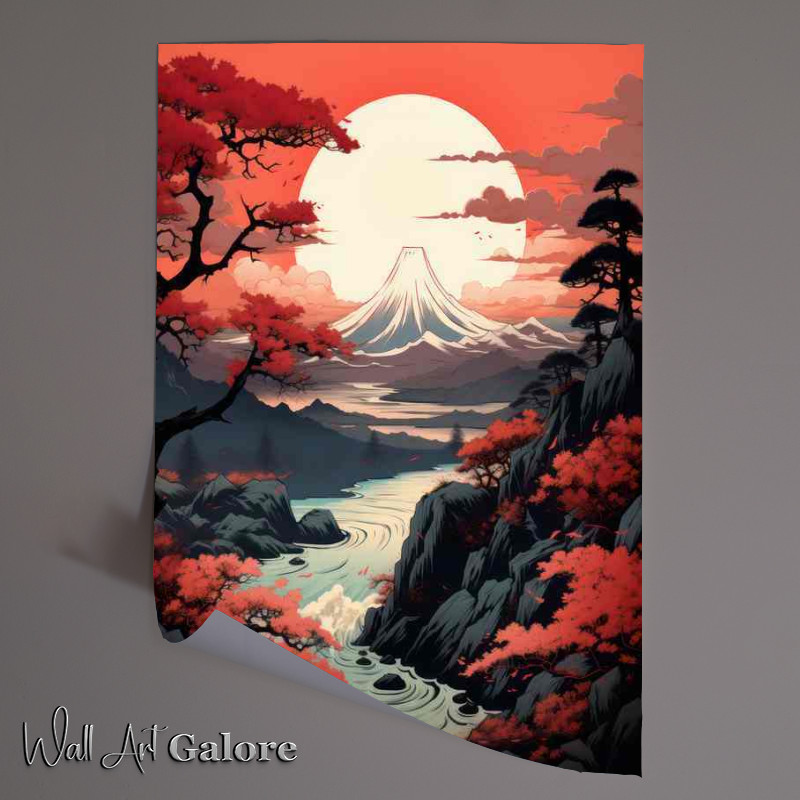 Buy Unframed Poster : (Breathtaking Views Sakura Trees by Japans Waters)