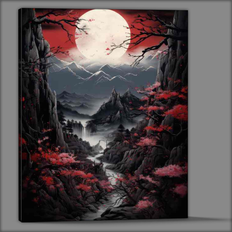 Buy Canvas : (Cherry Blossom Adventures Hiking Japans Mountainous Terrain)