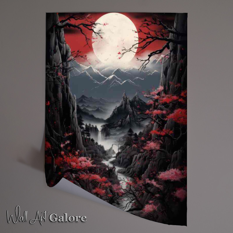 Buy Unframed Poster : (Cherry Blossom Adventures Hiking Japans Mountainous Terrain)