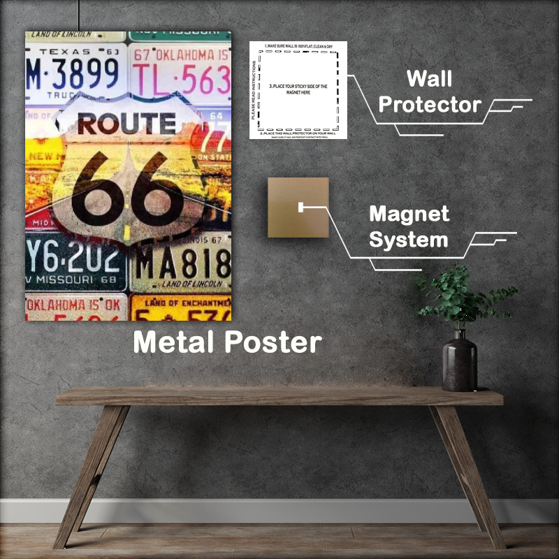 Buy Metal Poster : (On the route 66)