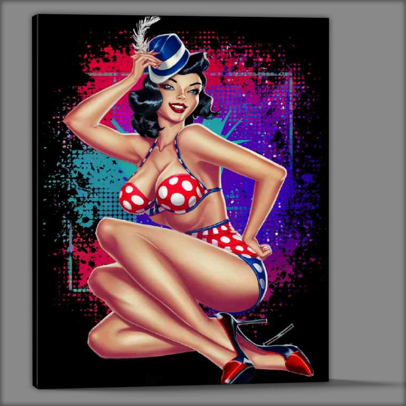 Buy Canvas : (Retro pin up lady in the show)