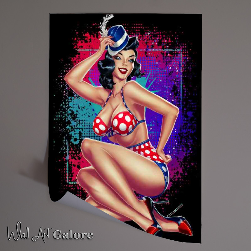 Buy Unframed Poster : (Retro pin up lady in the show)