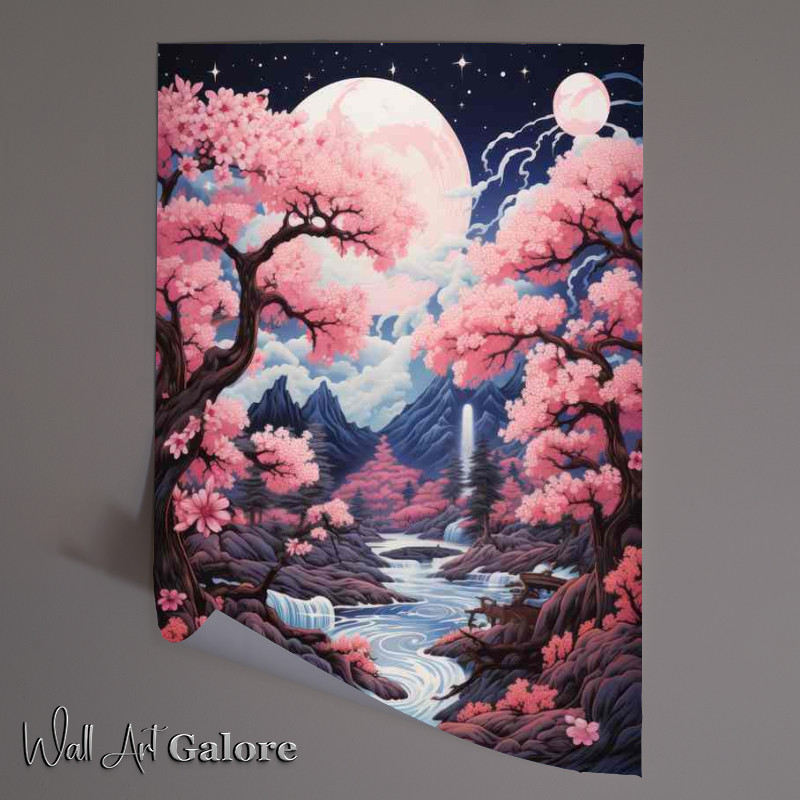 Buy Unframed Poster : (Cherry Blossom Canopy Mountain Treks in Japan)