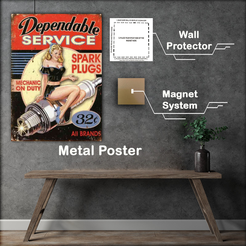 Buy Metal Poster : (Service your spark plugs)