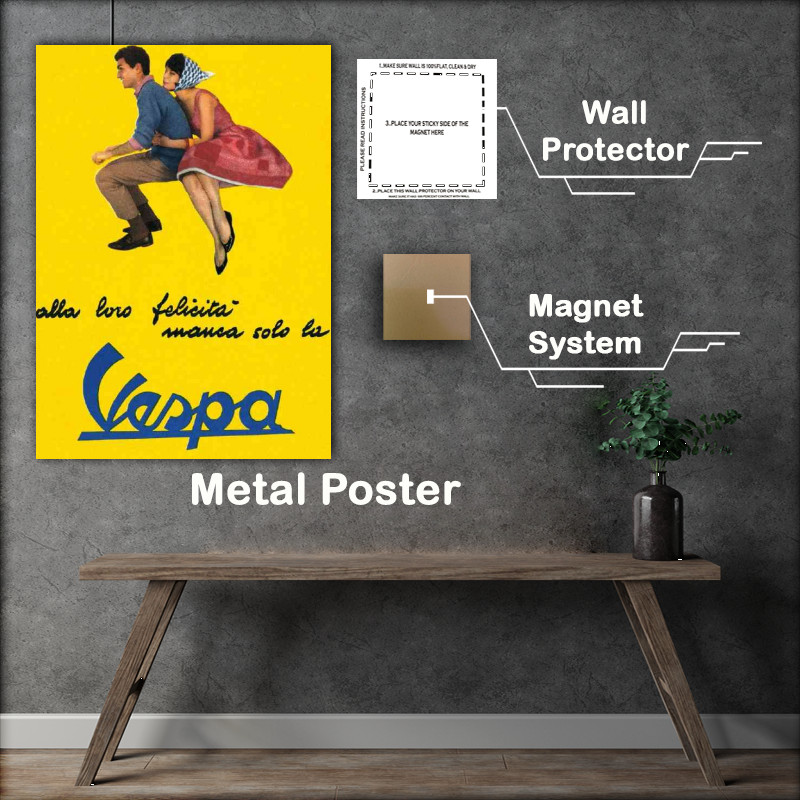 Buy Metal Poster : (Vespa cycle)