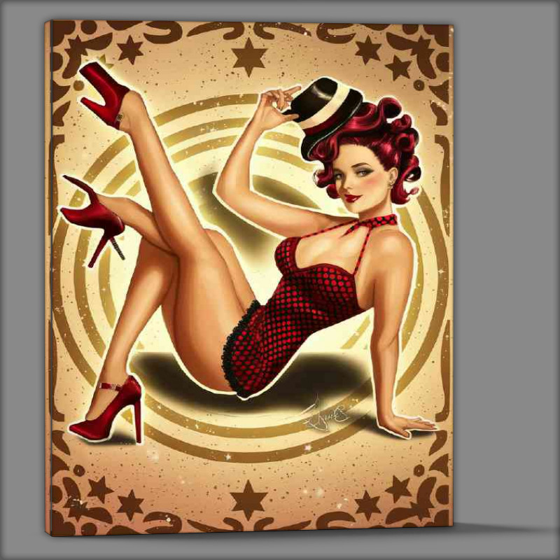 Buy Canvas : (Vintage Pin up Classic dancer)