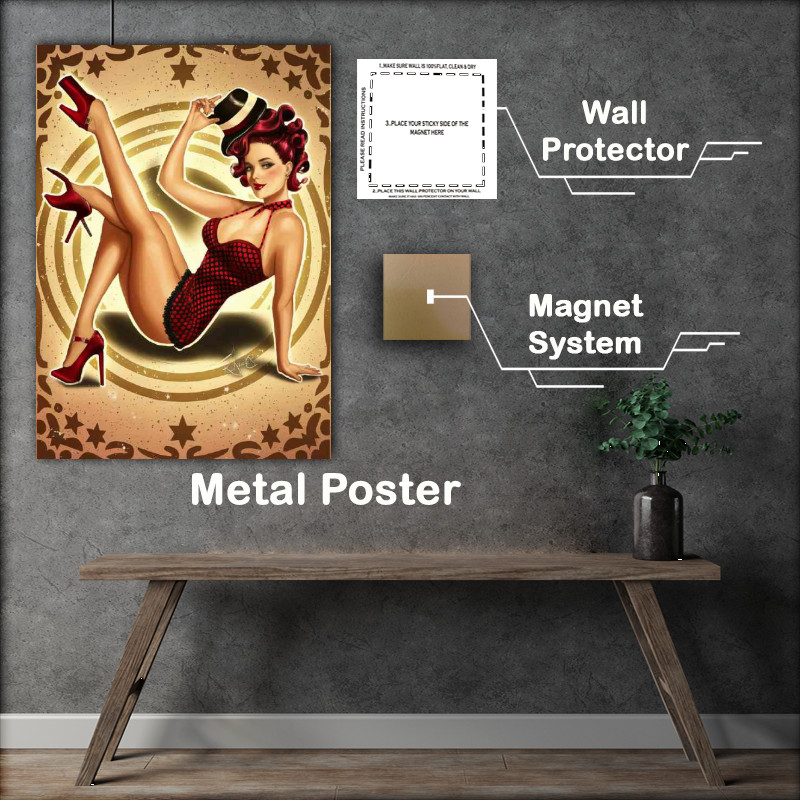 Buy Metal Poster : (Vintage Pin up Classic dancer)