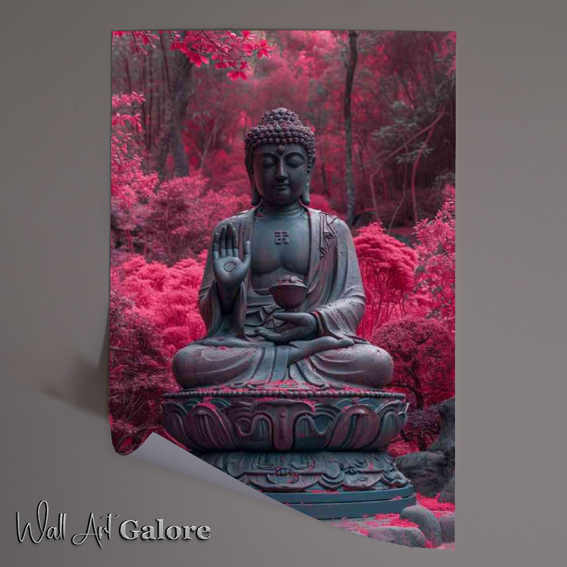 Buy Unframed Poster : (Buddha in the forest poster)