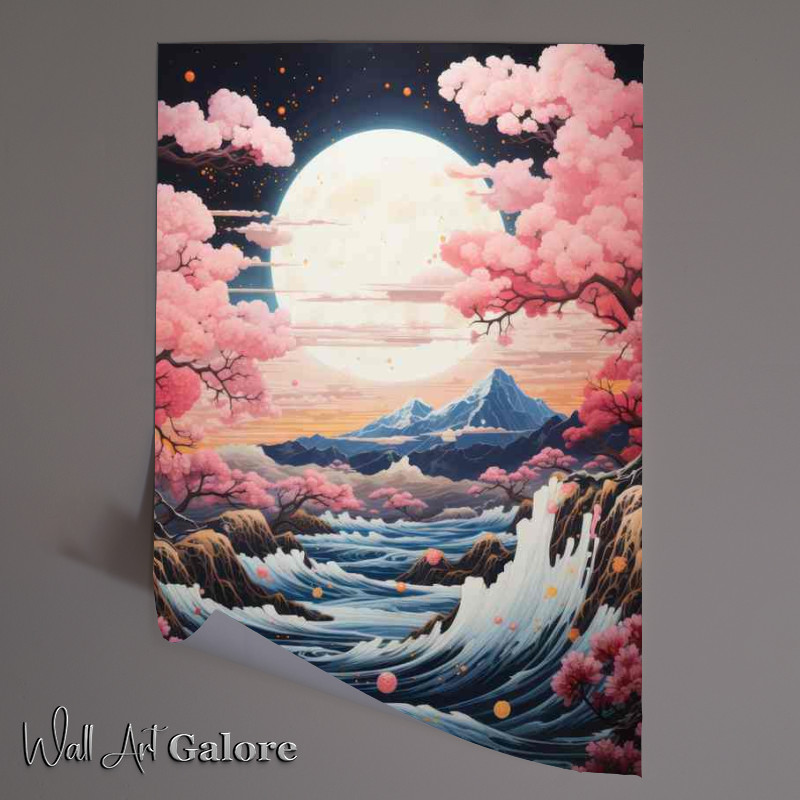 Buy Unframed Poster : (Cherry Blossom Trails Mountains and Waterways of Japan)