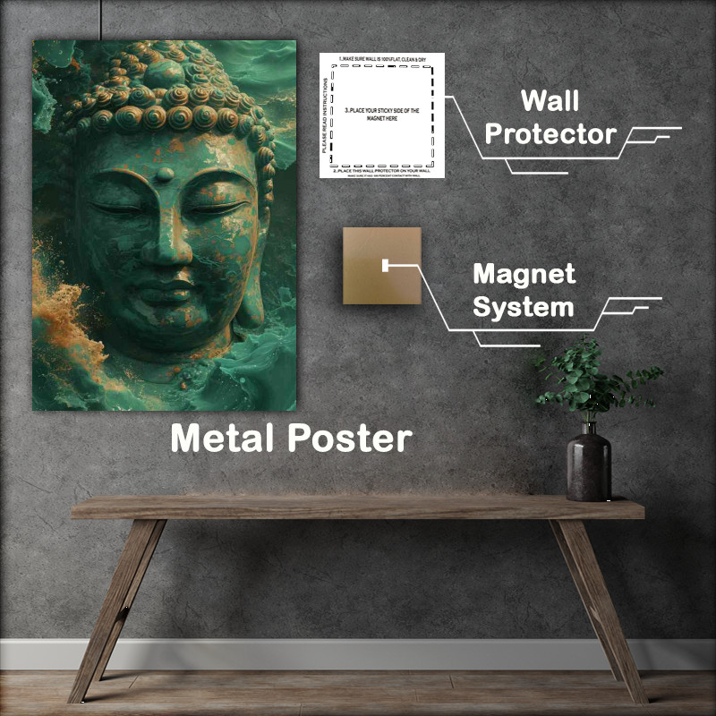 Buy Metal Poster : (Buddha sultan the cave of the god)
