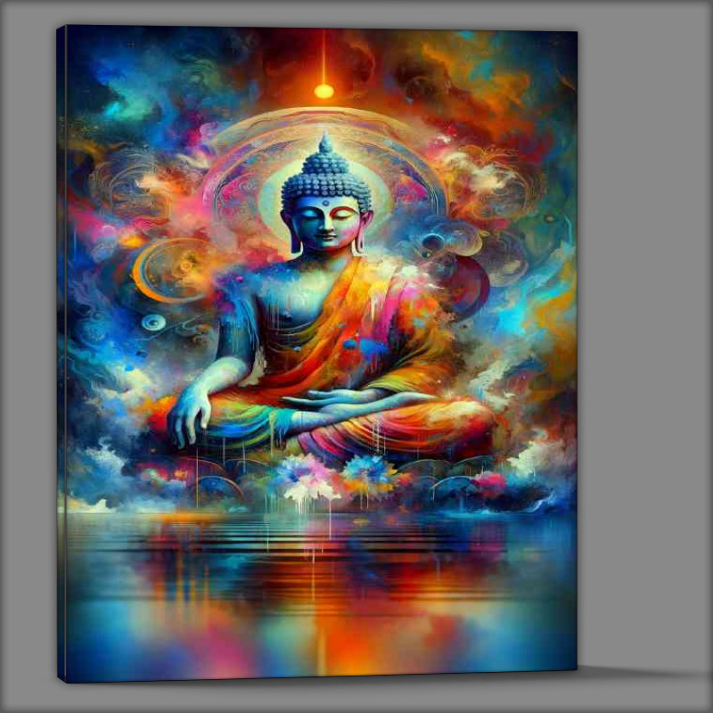 Buy Canvas : (serene Buddha figure in a meditative pose. The Buddh)