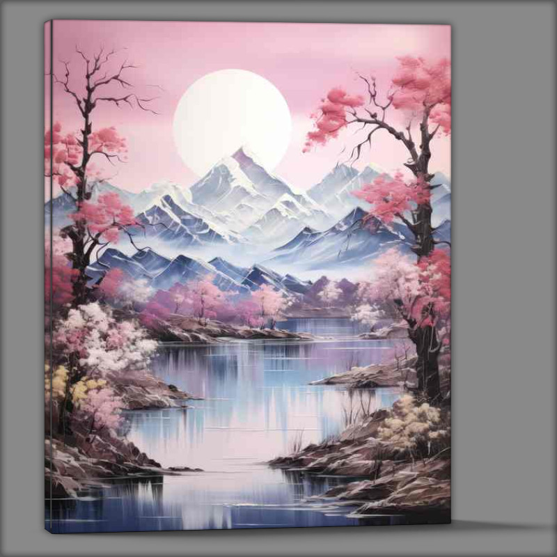Buy Canvas : (Cherry Blossoms and Crystal Clear Waters Japans Wonders)