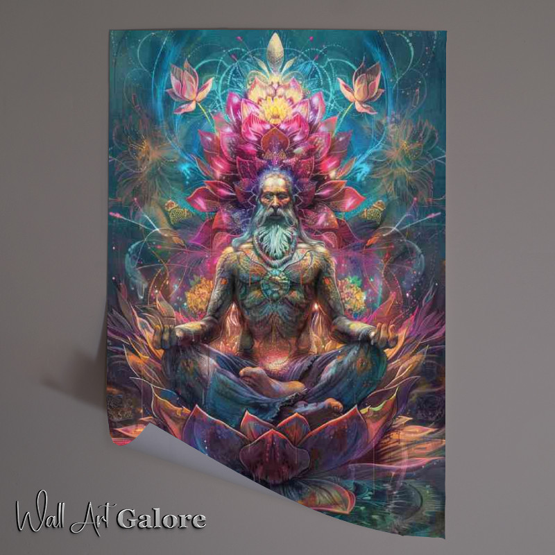 Buy Unframed Poster : (Ancient man in lotus position)