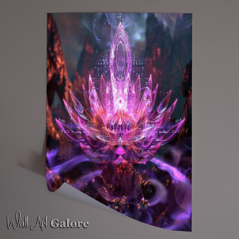 Buy Unframed Poster : (Chakra buddaha and lotus in the style_of_celestial)