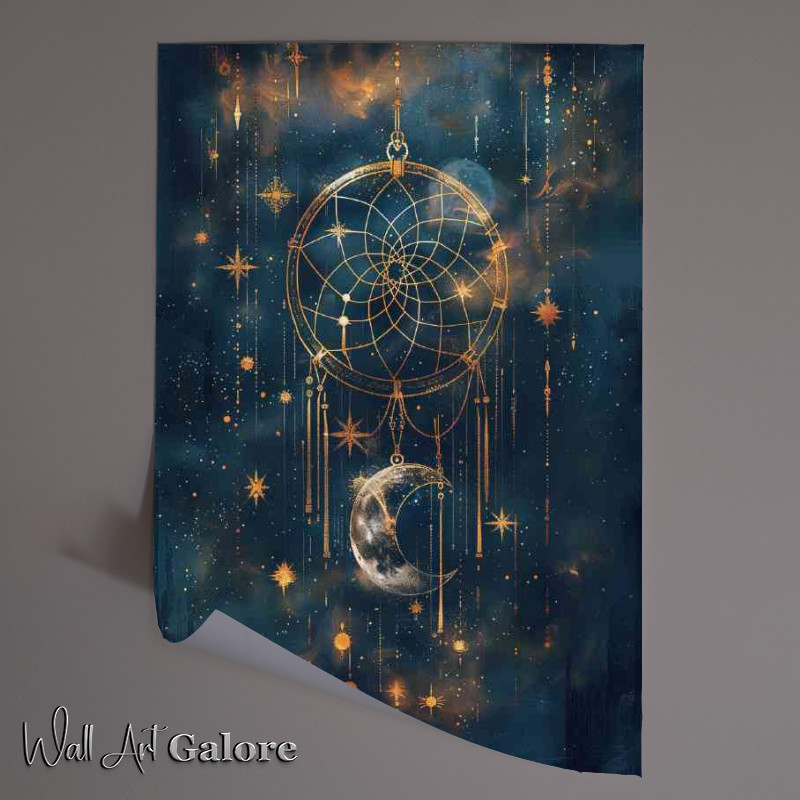 Buy Unframed Poster : (Dream catcher with sky and stars)